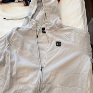 Under Armour Light Gray Zip-Up Hoodie